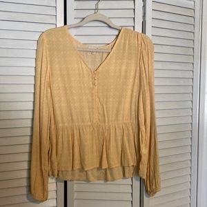 Yellow long sleeve blouse